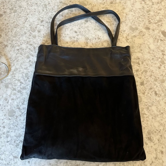 Pittards England Leather& Suede Tote Book Bag EUC - Picture 10 of 12